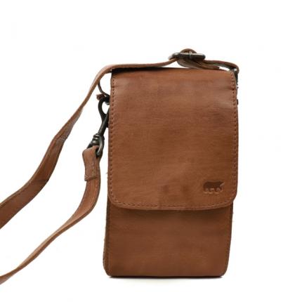 Telefoon en heuptasje beardesign Robbie cognac