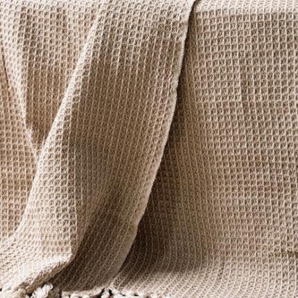 Plaid wafel beige