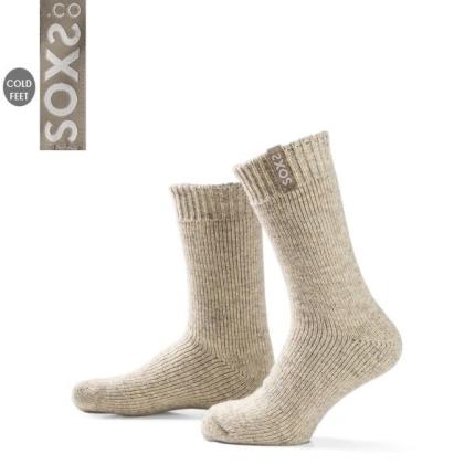 Soxs 3538 beige safari extra warm tot -20 outdoor 37-41, kuithoogte