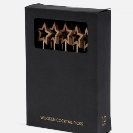 Cocktailprikkers ster goud 10stuks