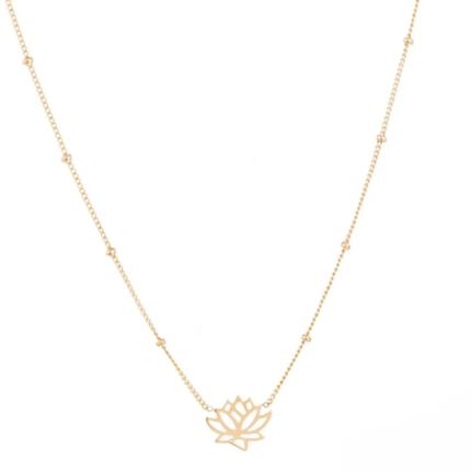 Ketting Lotusbloem goud N1414-2