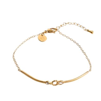 Armband Eye stone bangle B4776-1 goud