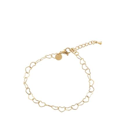 Armband geschakelde hartjes B3892-2