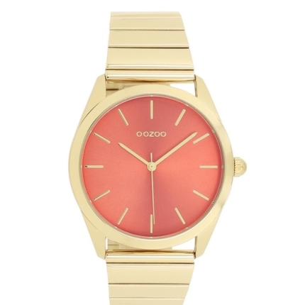 Horloge Oozoo C11518 goud steenrood
