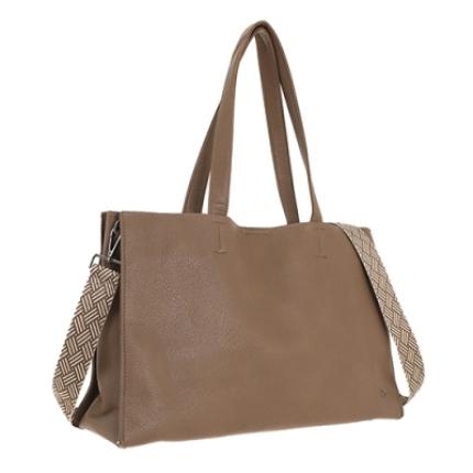 z. tas Dijon dark camel pu leer