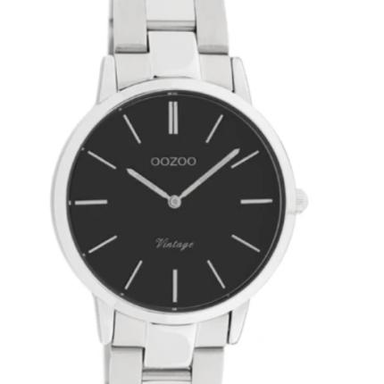 Horloge Oozoo C20043 zilver zwart