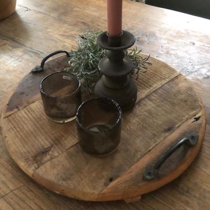Houten plateau met handvatten